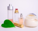 a close-up of cosmetics set up